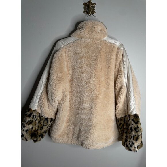 Anthropologie OOFWEAR Oversized Fleece Faux Teddy Fur Leopard Size 40 US 2 NWT - Picture 6 of 10